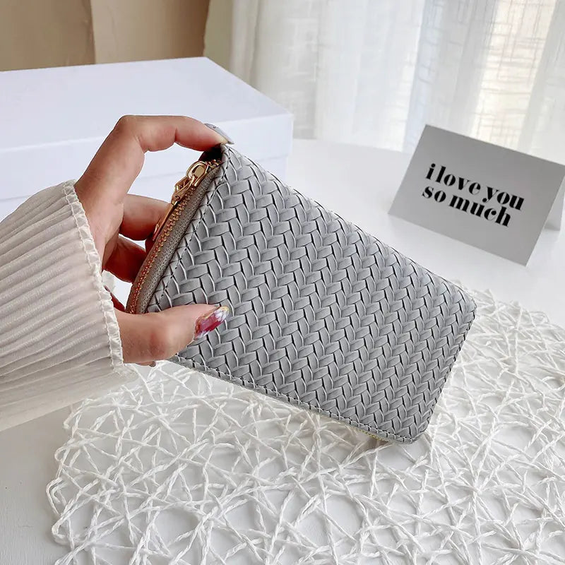 U Leather Pattern Clutch Bag - Simple Fashion Purse