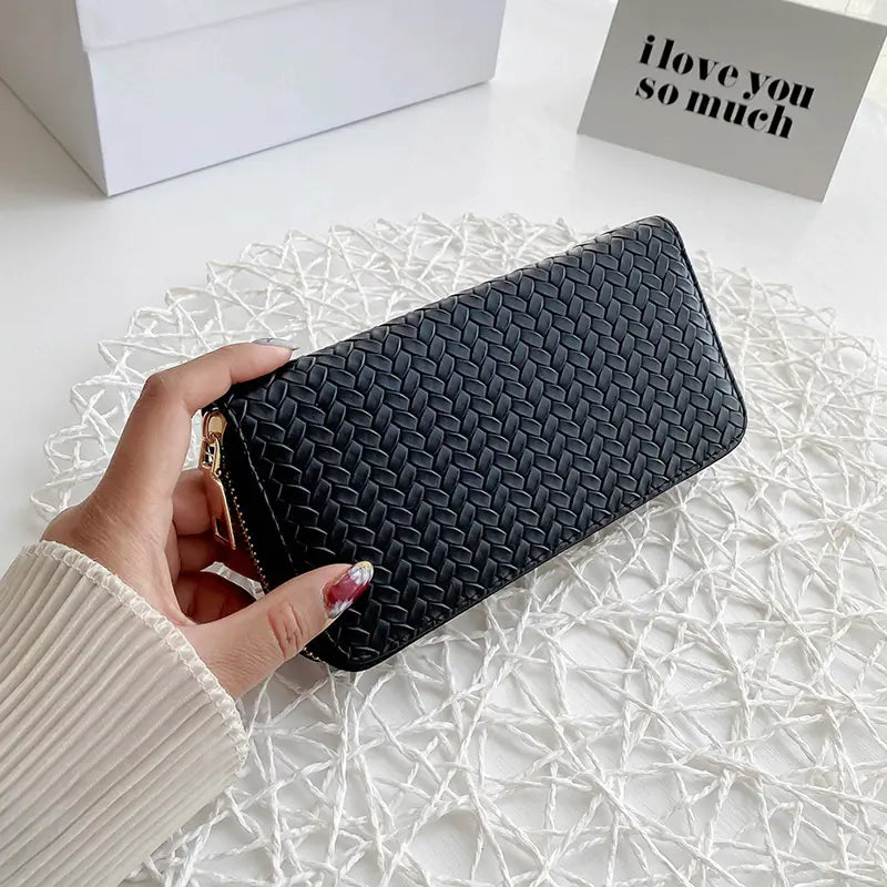 U Leather Pattern Clutch Bag - Simple Fashion Purse