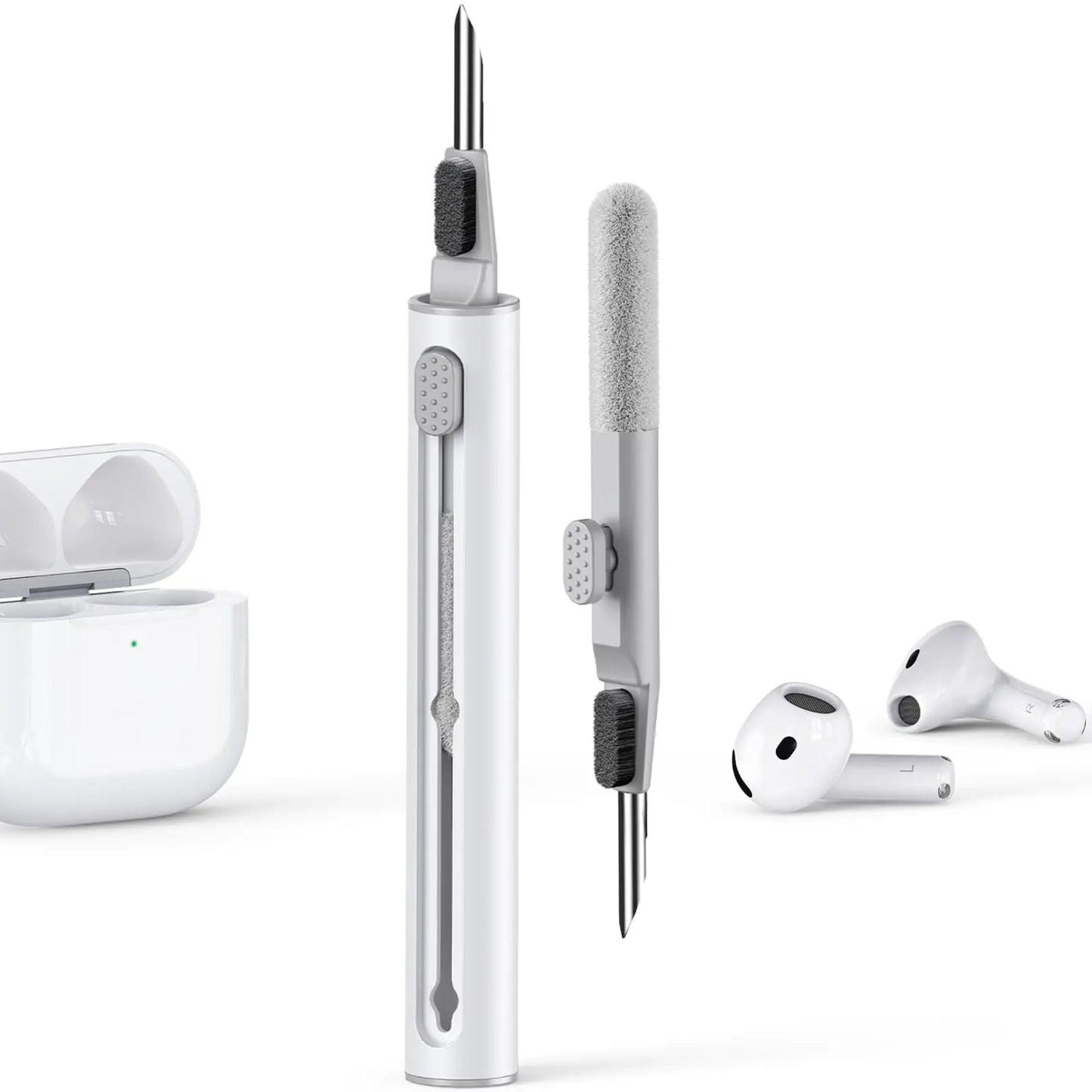 Earphones Case Cleaner 3-in-1 Cleaning Pen Tools (White)