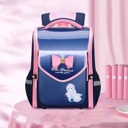 Children`s Waterproof Load Reduction Spine Protection Backpack