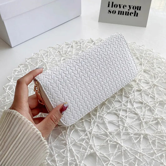U Leather Pattern Clutch Bag - Simple Fashion Purse