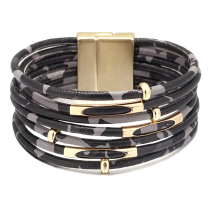 Leopard Print Leather Bracelet