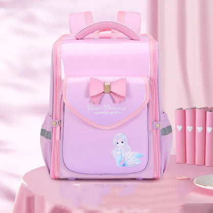 Children`s Waterproof Load Reduction Spine Protection Backpack